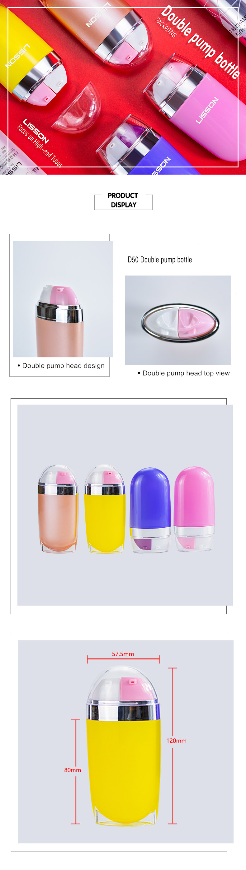 40ml Double Airless Pump Bottle