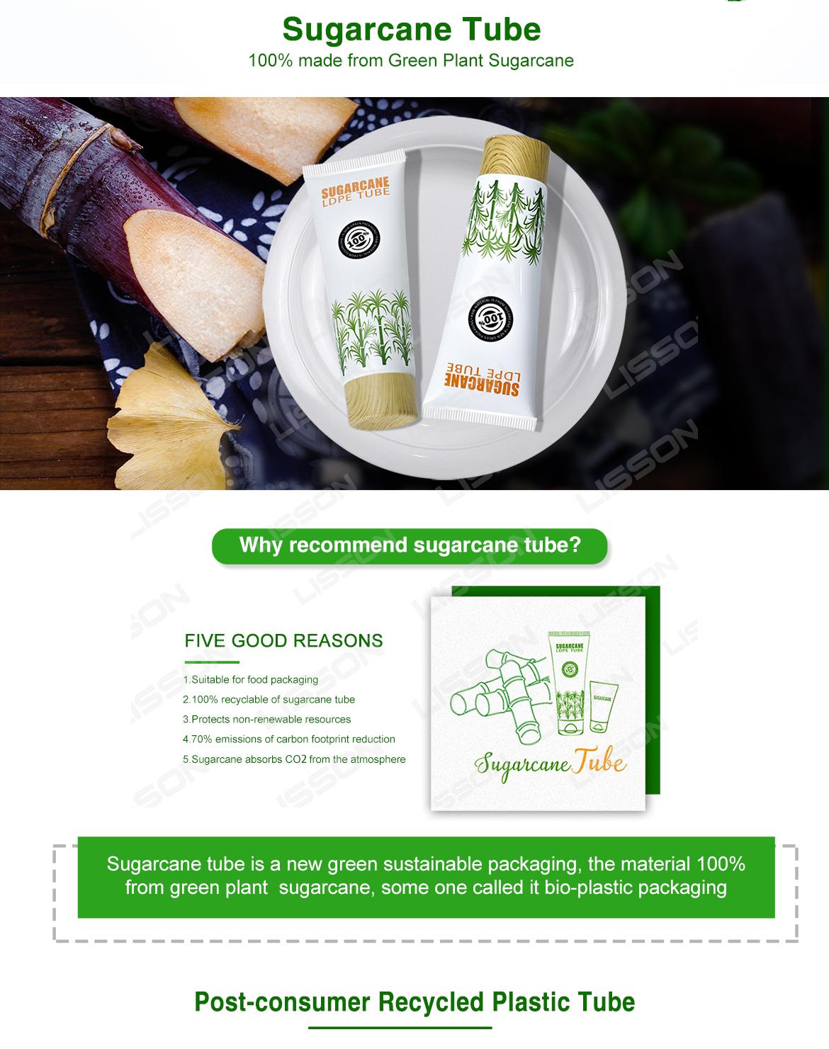 Sustainable Packaging Sugarcane Tube