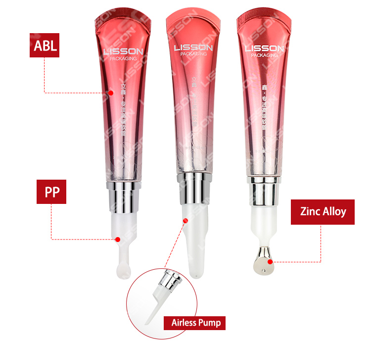 Eye Cream Tube with Zinc Alloy Applicator