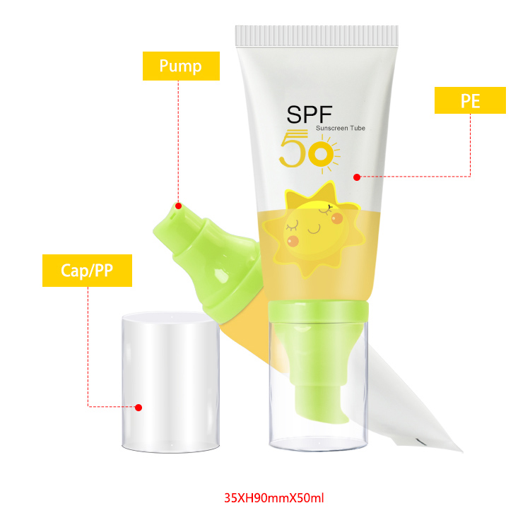 Plastic Airless Tube for Sunscreen