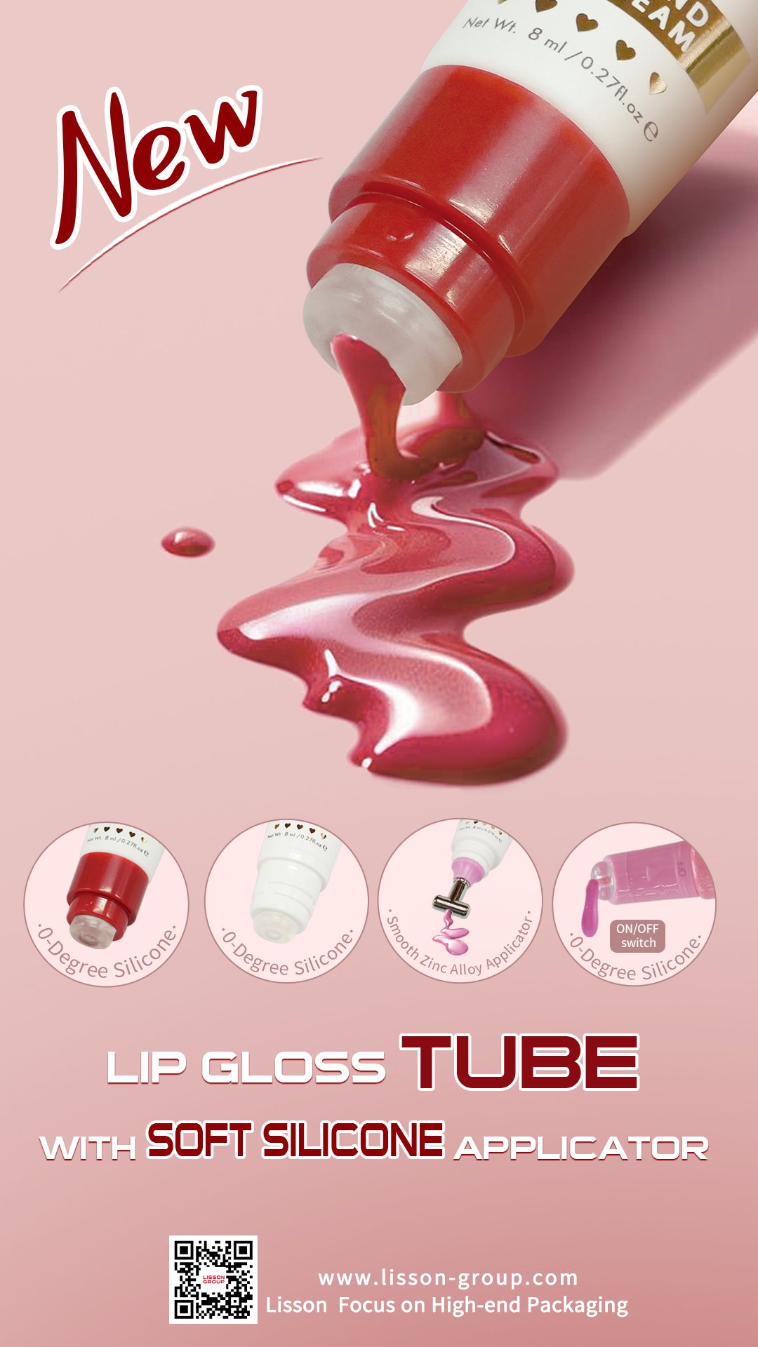 soft silicone applicator lip gloss tubes