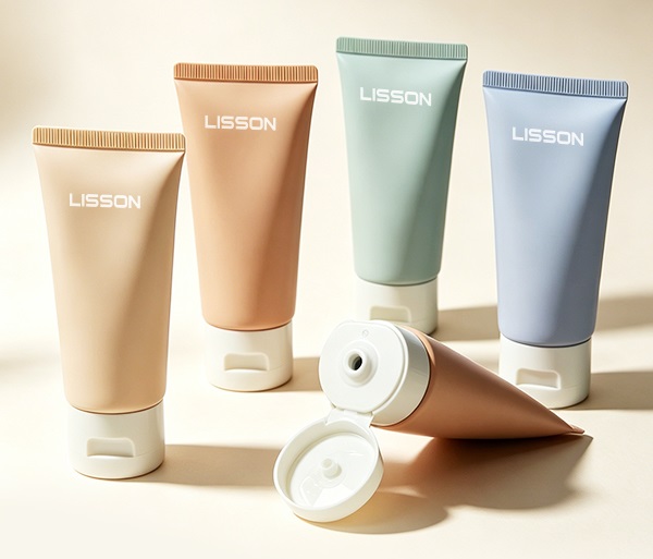 PE Cosmetic Squeeze Tube with PP Right-Angle Flip Top Cap