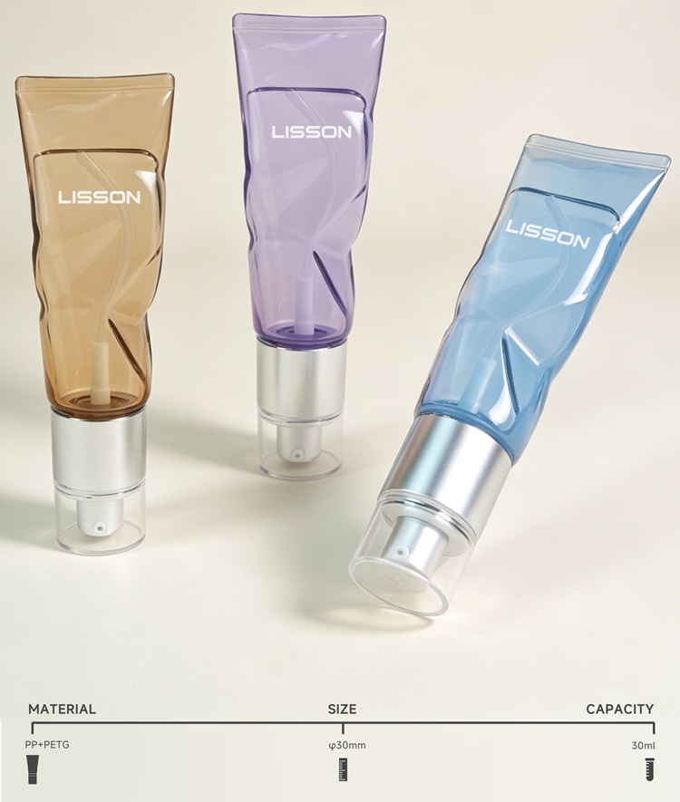 Luxury Clear PETG Plastic Cosmetic Tube