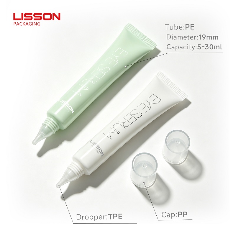 Empty PE Plastic Eye Cream Tube With Dropper