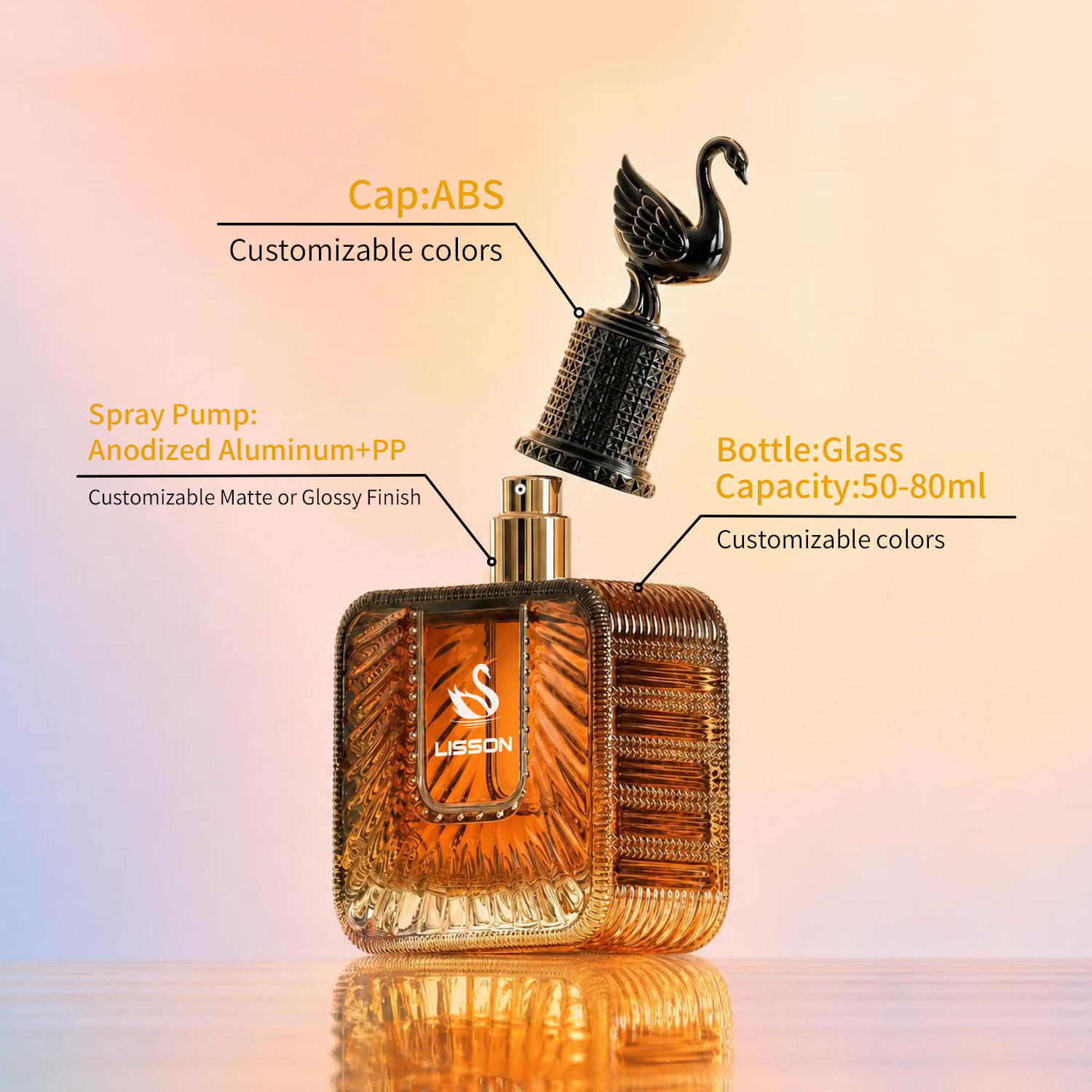 Sculpture Cap Decorative Perfume Bottles