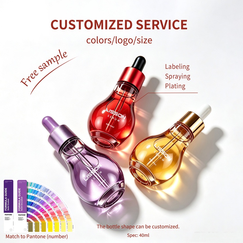 Custom Light Bulb Shaped Glass Dropper Bottle