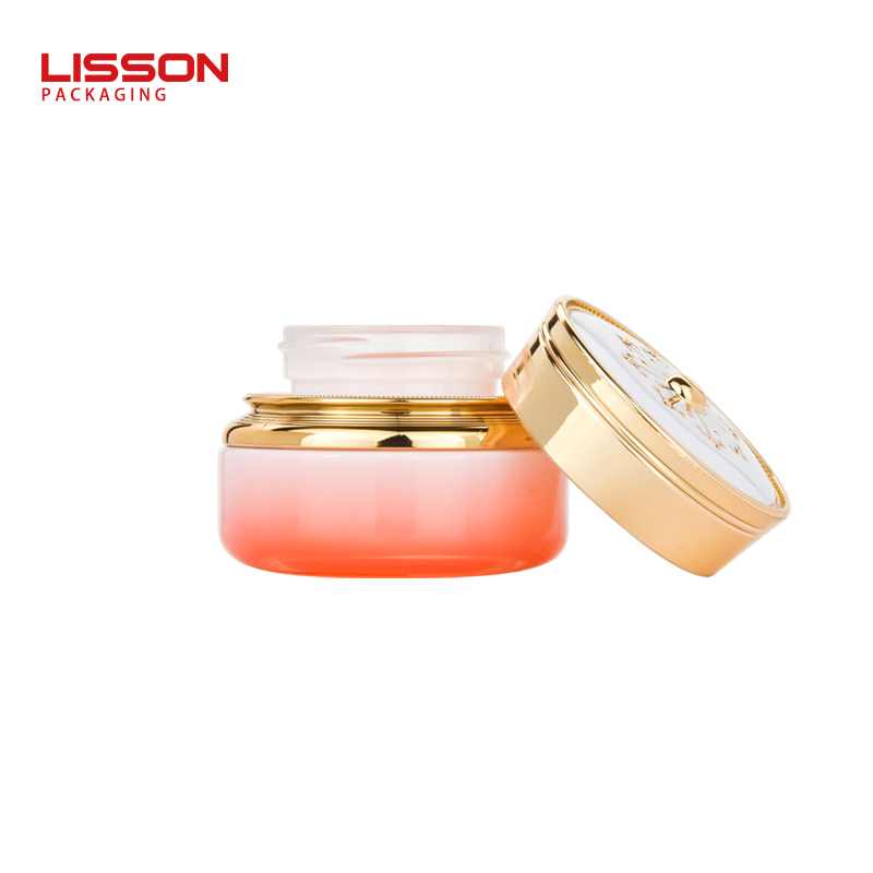 50g Gradient Glass Cream Jar with Screw Cap and Inner Disc