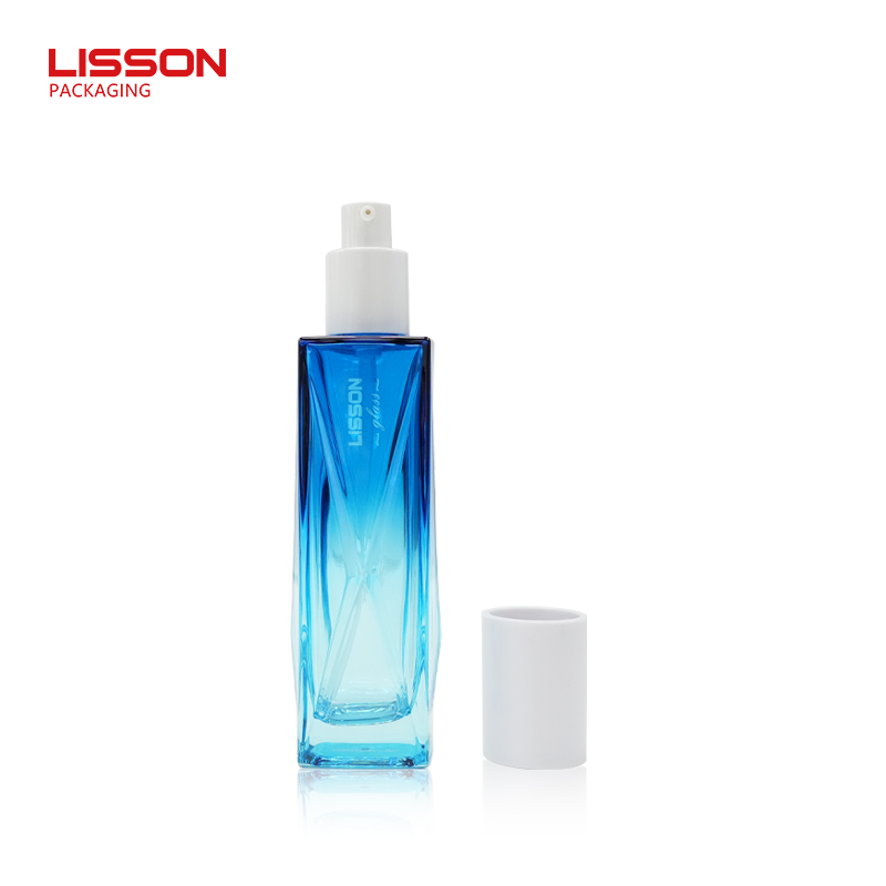 Blue gradient cosmetic packaging