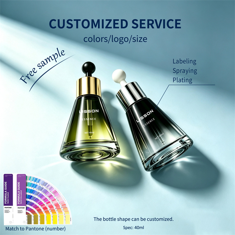  Cone shaped glass serum bottle