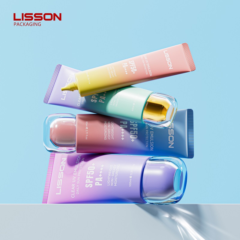 Custom Cosmetic Oval Tube With Double Layer Cap Custom Cosmetic Oval Tube With Double Layer Cap