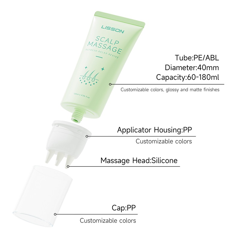 Personal Care Hair Scalp Silicone Head Massage Tube
