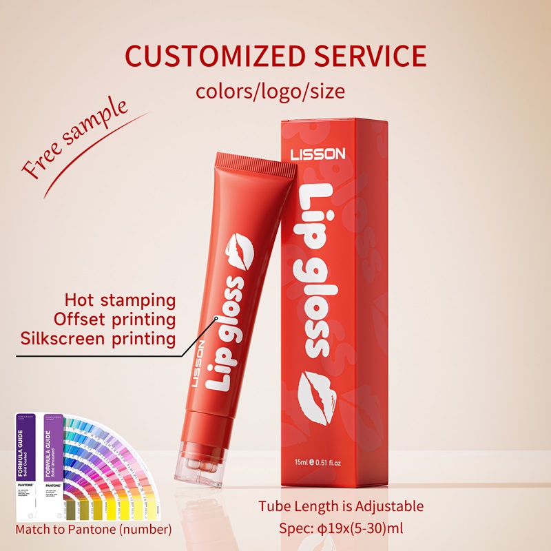 Lip Gloss Tube with Silicone Applicator