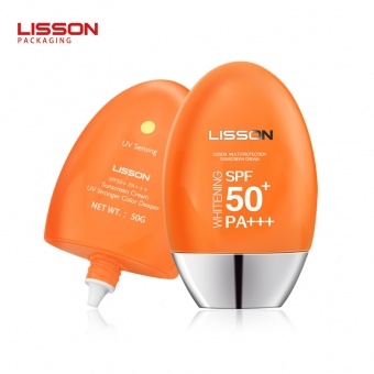 Wholesale 30g 50g Oval HDPE Bottle Sunscreen Cream Bottle