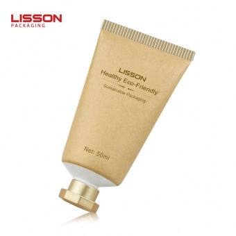 Supply Recyclable Kraft Paper Plastic Hand Cream Tube with Metal Cover