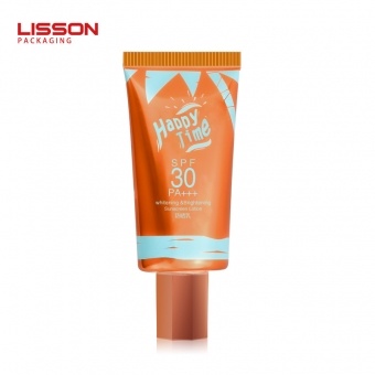 50ml Plastic Cosmetic Sunscreen Cream Tube with Screw Cap