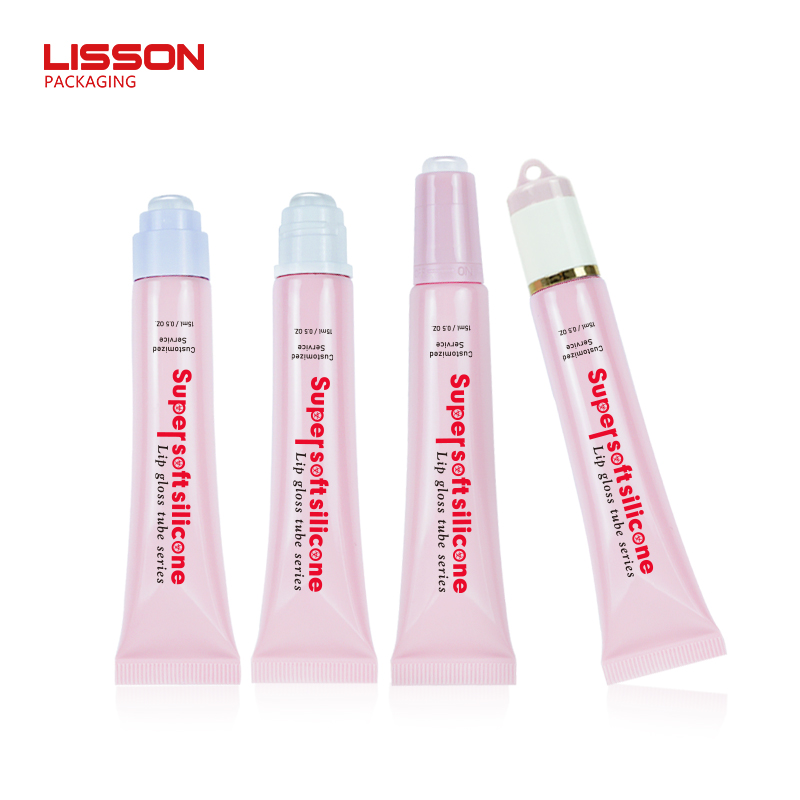lip gloss tube with silicone applicator