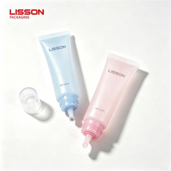 PE Cosmetic Tube with Steel Roller Ball / Nozzle Applicator