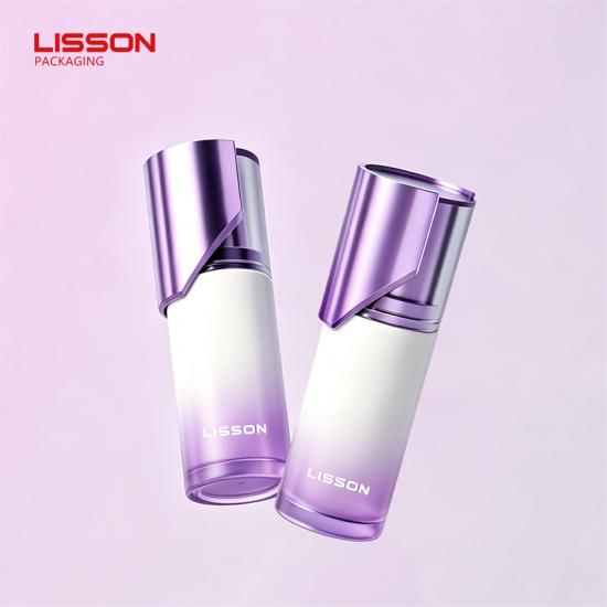 Luxury Metallic Purple Gradient Glass Bottle