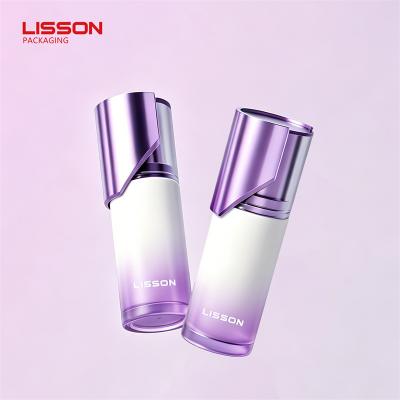 Metallic Purple Skincare Glass Bottle