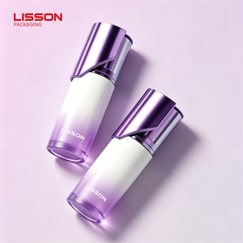 Metallic Purple Skincare Glass Bottle