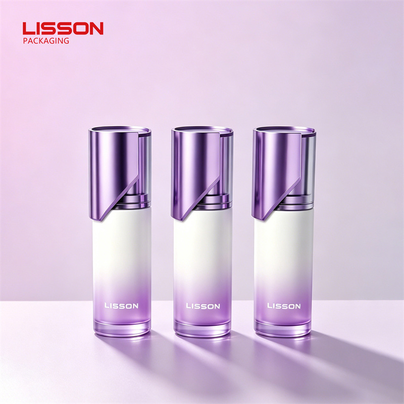 Metallic Purple Skincare Glass Bottle