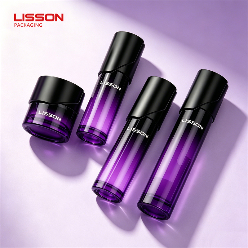 Slanted Cap Cosmetic Glass Bottle