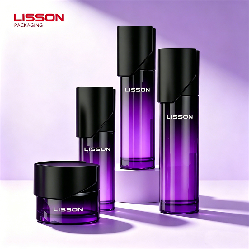 Slanted Cap Cosmetic Glass Bottle