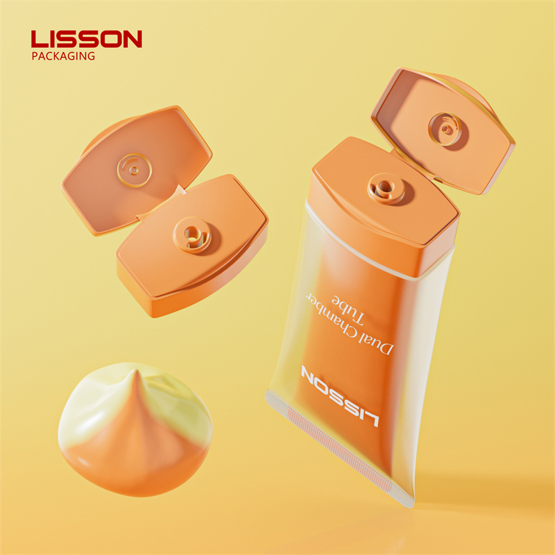  Dual Chamber Cosmetic Tube Packaging