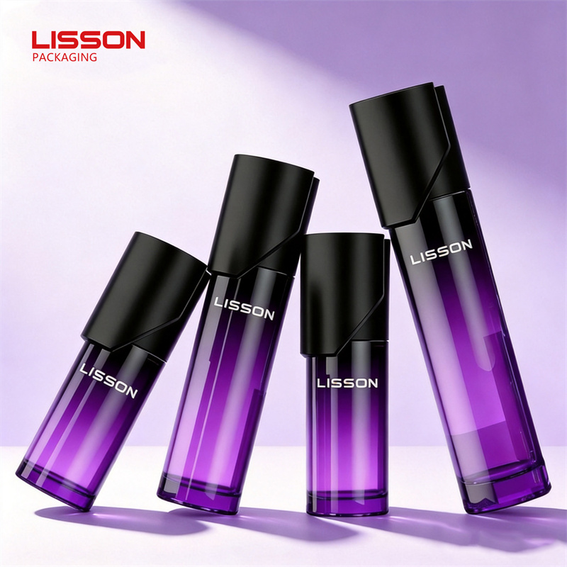 Slanted Cap Cosmetic Glass Bottle