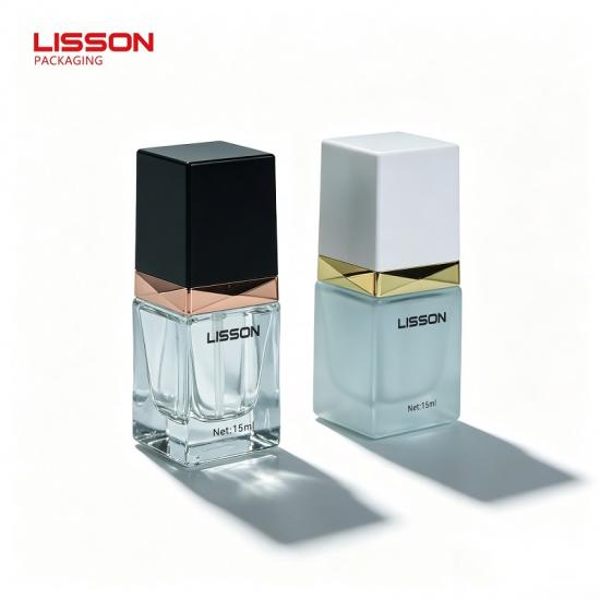 15ml Luxury Square Glass Pump Bottle
