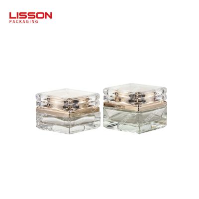 square cosmetic glass bottle set