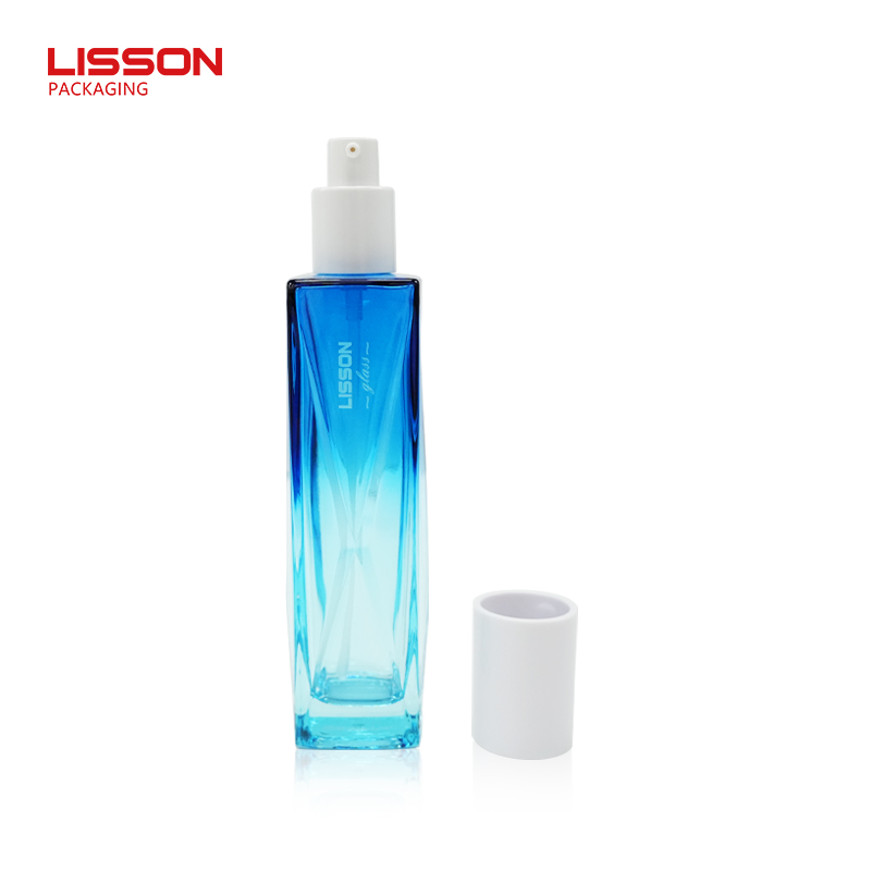 Blue gradient cosmetic packaging