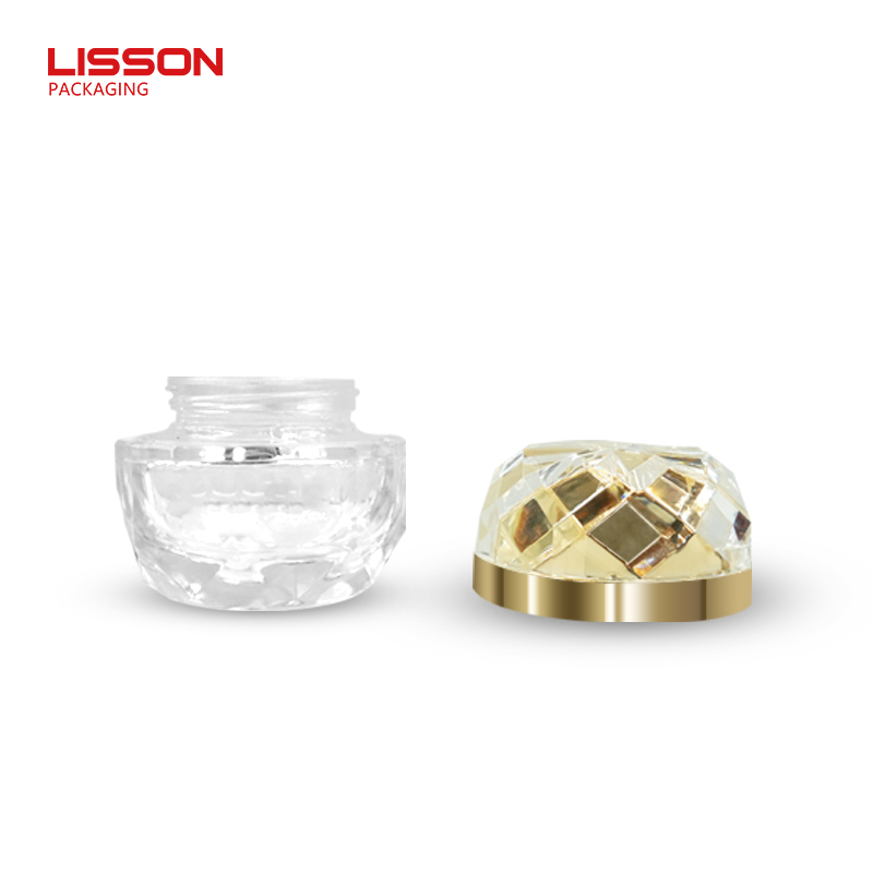 Gold Accent Glass Skincare Packaging