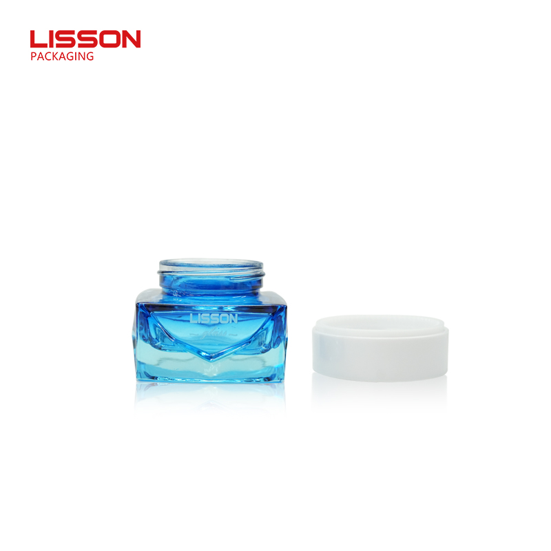Blue gradient cosmetic packaging