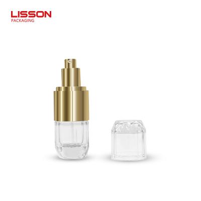 Gold Accent Glass Skincare Packaging