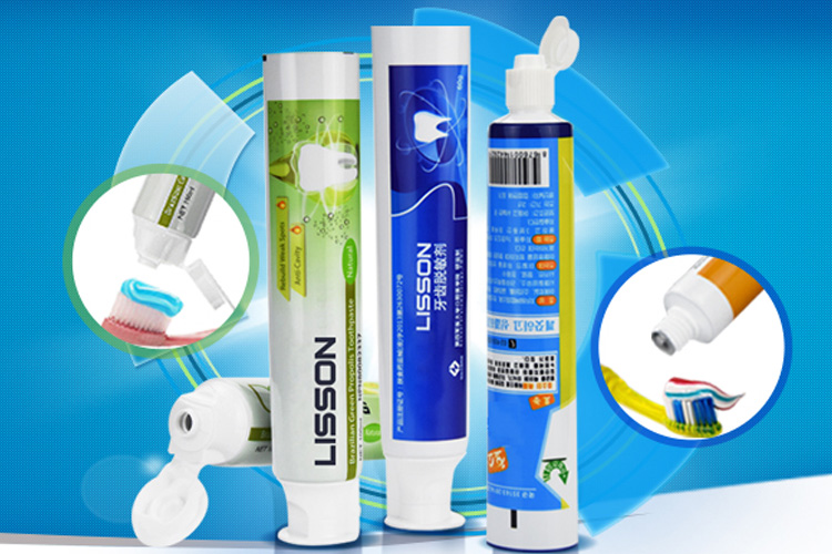 Aluminum Squeeze tubes Packaging Toothpaste Tubes
